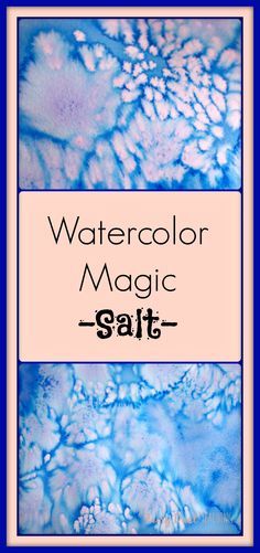 watercolor magic salt book cover with blue and white swirls on the bottom, text reads