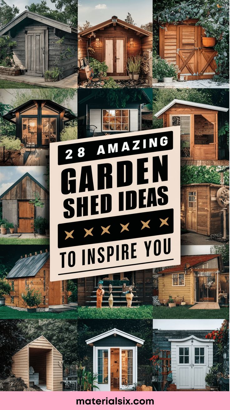 28 unique and stylish garden shed ideas for creative inspiration. Garden Sheds Ideas, Shed Exterior, Backyard Raised Garden, Garden Shed Ideas, Practical Garden, Ideas For Storage, Shed Ideas, Garden Retreat, Garden Sheds