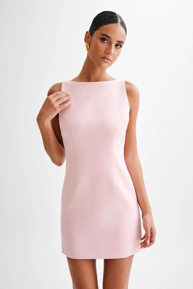 Shop New Arrivals Page 8 | MESHKI AU Formal Business Dresses, Business Casual Women Dress, Mini Pink Dress Outfit, Wedding Guest Short Dress Classy, Reformation Mini Dress, Spring Pink Outfits, Classy Modern Outfits, Classy Pink Outfits, Short Grad Dress