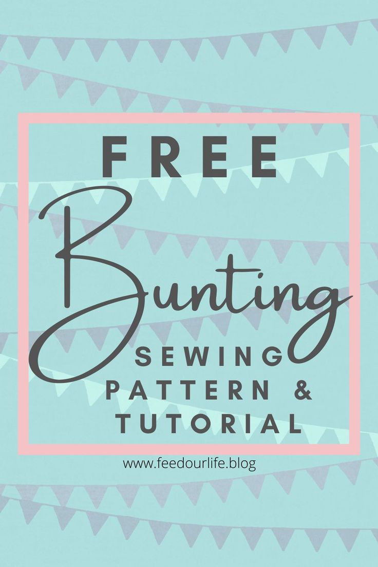 the free bunting sewing pattern and video course for beginners to learn how to sew