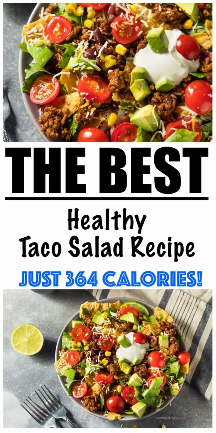 the best healthy taco salad recipe just 54 calories