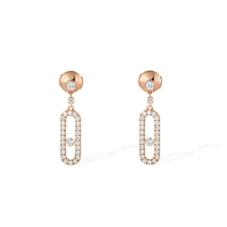 Messika Move Uno, Bvlgari Necklace, Designers Jewelry Collection, Pave Diamond Earrings, Indie Jewelry, Gold Light, Trendy Earrings, Diamond Stud, Diamond Earrings Studs