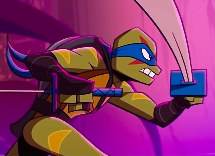 an animated image of a teenage mutant ninja