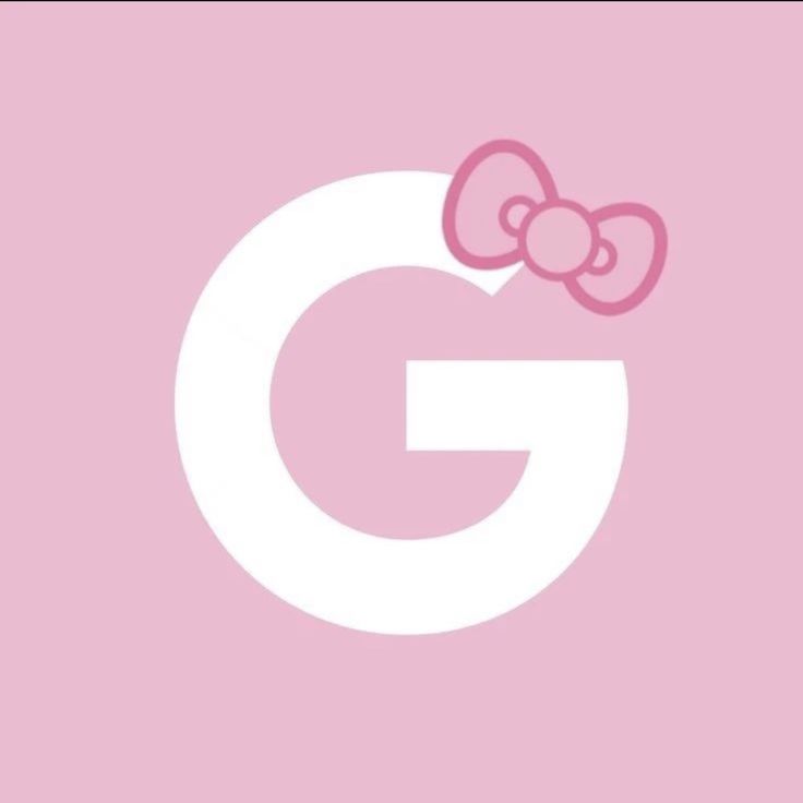 a pink hello kitty wallpaper with the letter g