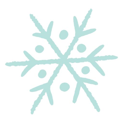 a snowflake is shown in the middle of a white background with blue dots