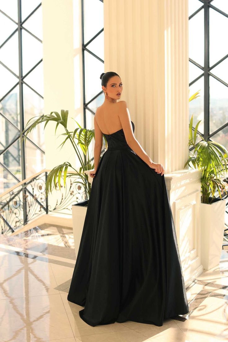 Introducing the Nicoletta NC1075 from the Spring 2024 evening collection. Elevate your evening attire with this exquisite dress. Satin A-line Gown For Gala, Luxury Satin Evening Dress For Gala, Elegant Formal Gown With A-line Silhouette, Elegant A-line Evening Gown, Luxury Satin Gown For Gala, Luxury Evening Gown For Prom, Elegant A-line Evening Dress With Pleated Bodice, Formal Evening Dress With Pleated Bodice And A-line Silhouette, A-line Gown With Pleated Bodice For Gala