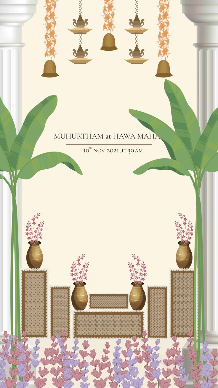 the front cover of a book with flowers in vases and plants hanging from them