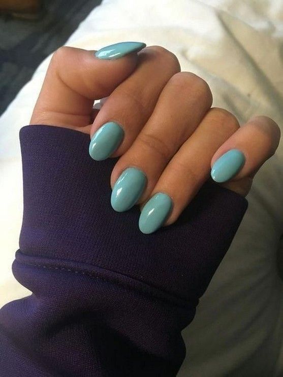 Tiffany Blue Nails, Acrylic Nails Design, Almond Acrylic Nails Designs, Almond Acrylic, Unghie Sfumate, Stunning Nails, Almond Shape Nails, Her Nails, Almond Acrylic Nails