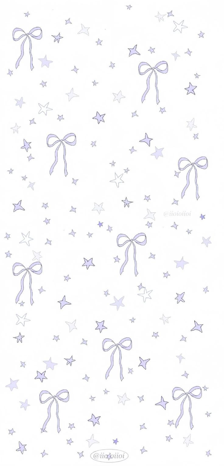 stars and bows are drawn on the wall