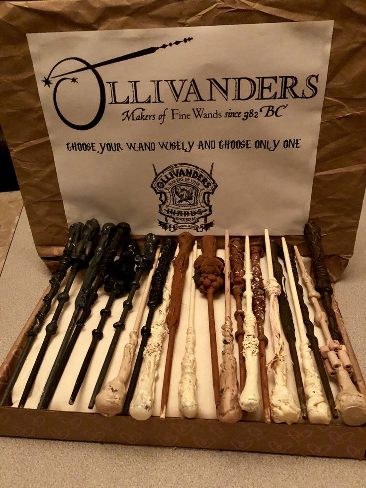 a box filled with lots of different types of sticks