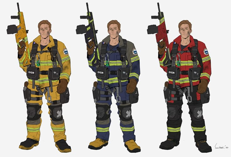 Firefighter Character Design, Firefighter Character, Military Concept Art, Destroyed World, Cyberpunk Black, Tactical Outfit, Overwatch Oc, Comic Clothes, Hero Ideas