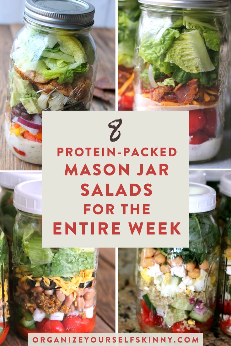 mason jar salads for the entire week