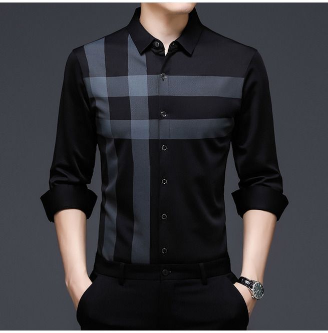 Look your best with this stylish men's long sleeve striped dress shirt. perfect for any occasion, this shirt will help you stand out and make a statement. Business Shirts Men, Long Sleeve Striped Dress, Business Party, Autumn T Shirts, Men Shirts, Suit Shirts, Business Shirts, Casual Stripes, Spring Shirts