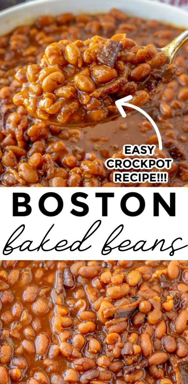 the recipe for boston baked beans is shown