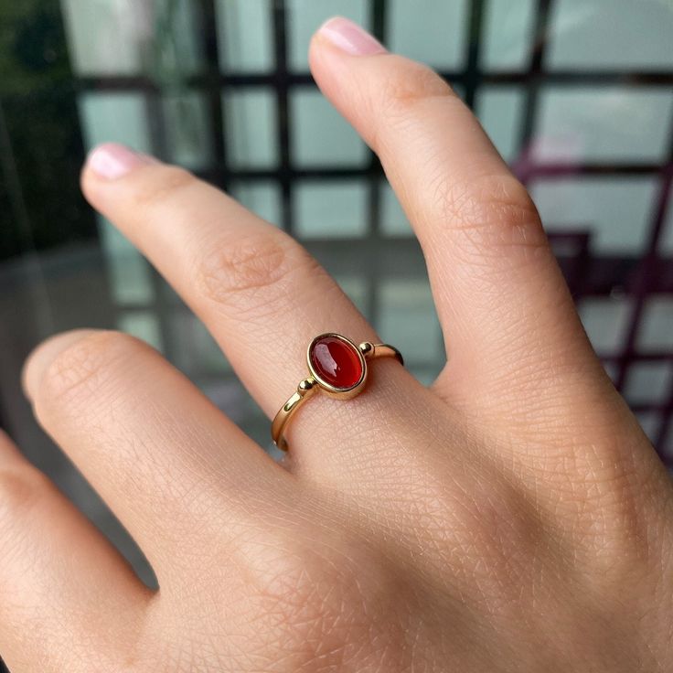 14K Gold Red Agate Stone Ring, Organic Carnelian Stone Ring, Gift for Love, Special Design Natural Stone Ring, Valentine's Day Gift, Christmas Gift, Xmas Gift, Mother's Day Gift, Gift for Wife, Gift for Bestfriend Earrings that you can combine with your ring ; https://hemsjewellery.etsy.com/listing/1484896630 Necklace that you can combine with your ring ; https://hemsjewellery.etsy.com/listing/1499088213 ITEM DETAILS ❆ All our jewelleries are handmade with Love and Care 💓 ❆ Material: 14K Gold. Red Oval Cabochon Ring, Oval Red Carnelian Jewelry, Polished Carnelian Oval Rings, Oval Cabochon Ruby Ring Gift, Carnelian Ruby Ring With Oval Cabochon For Gift, Oval Agate Ruby Ring For Anniversary, Red Oval Rings With Natural Stones, Red Oval Cabochon Gemstone Ring, Red Carnelian Oval Cabochon Ruby Ring