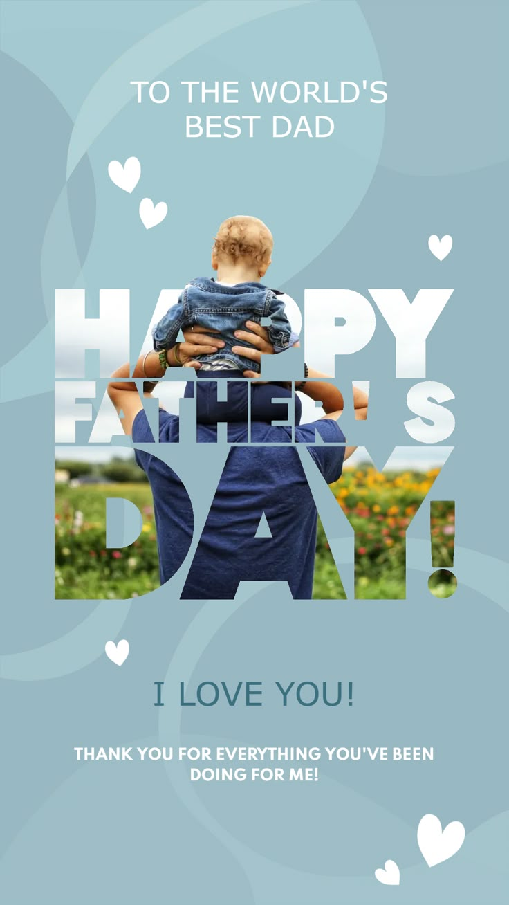 a father's day card with the words happy father's day