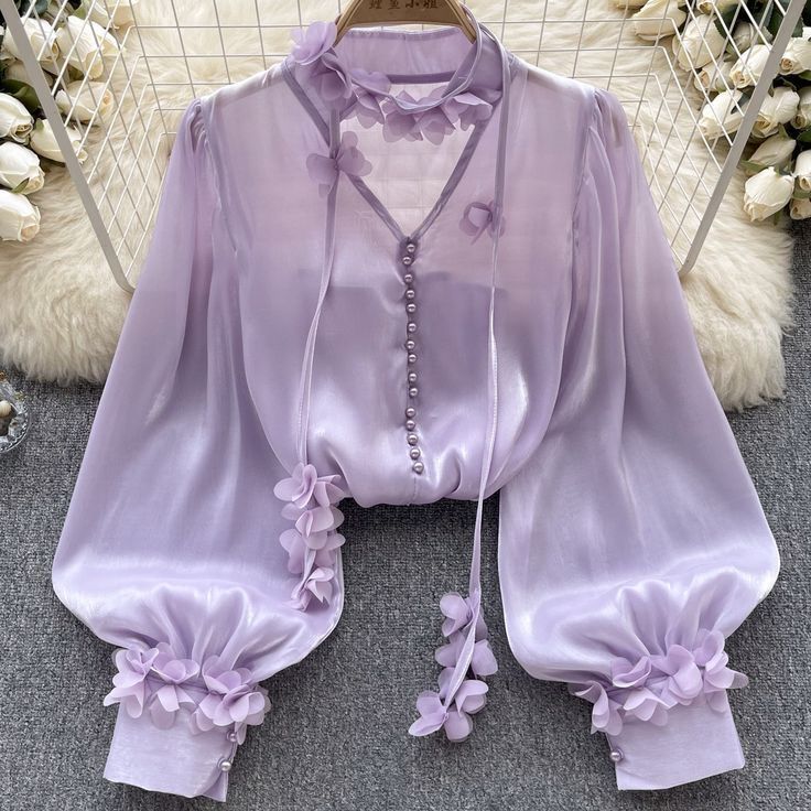 Sheer Chiffon Blouse, Fashion Tops Blouse, Mesh Shirt, Traje Casual, Fashionista Clothes, Easy Trendy Outfits, Women Shirts Blouse, Chiffon Blouse, Fashion Tops