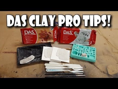 several different tools are laid out on the floor with text that reads, das clay pro tips