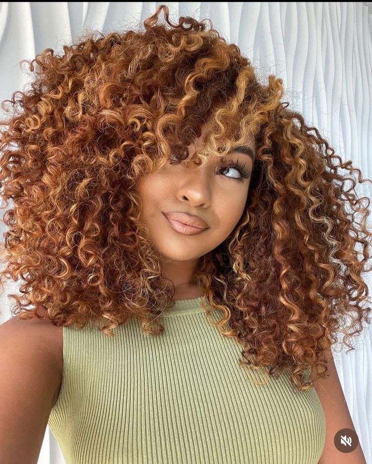 Making A Decision, Dyed Curly Hair, Highlights Curly Hair, Ginger Hair Color, Heat Styling, Colored Curly Hair, Honey Blonde Hair, Hairdos For Curly Hair, Professional Hairstylist