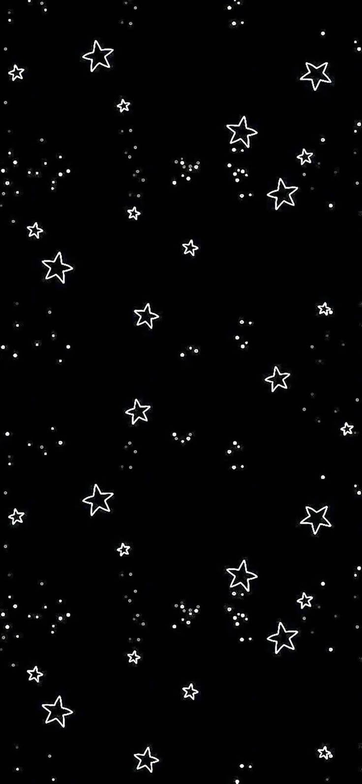 white stars on a black background