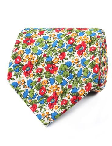 Medellín Flower Necktie Fitted Silk Tie For Wedding, Fitted Elegant Fabric For Spring, Elegant Fitted Fabric For Spring, Elegant Fitted Spring Fabric, Multicolor Summer Ties For Formal Occasions, Multicolor Floral Print Wedding Ties, Classic Floral Print Ties For Summer, Classic Floral Print Summer Tie, Elegant Multicolor Ties For Spring