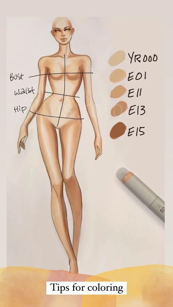 a woman's body is shown with the words tips for coloring