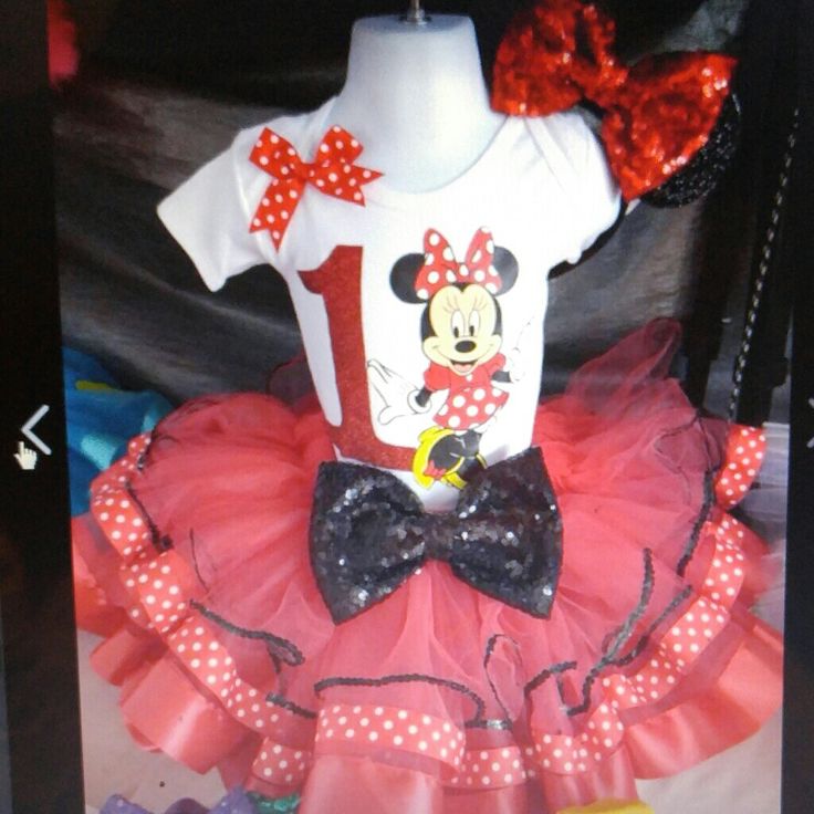 Minnie Mouse Birthday Outfit.They Are Custom Made I Need Time To Make And To Be Shipped. Mickey Mouse Dress, Minnie Mouse Outfits, Minnie Mouse Birthday, Birthday Dresses, Custom Made, Minnie Mouse, Kids Shop, Birthday, Color