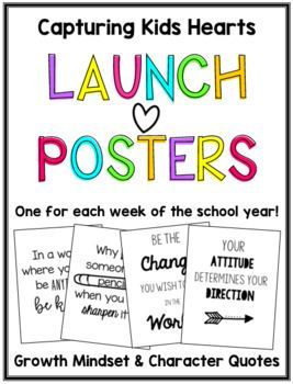 a poster with the words launch posters on it