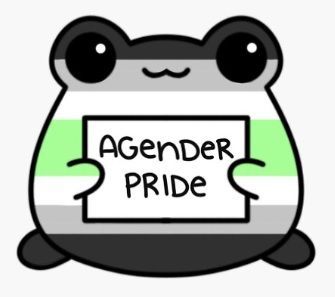 a cartoon frog holding a sign that says,'agenda pride '