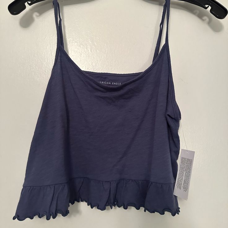 Navy Crop Tank, New With Tags! Blue Cotton Tank Top For Loungewear, Navy Trendy Tops For Spring, Trendy Navy Tops For Spring, Navy Cotton Tank Top For Spring, Casual Blue Tank Top For Day Out, Navy Top For Spring Loungewear, Casual Navy Tops For Spring, Navy Tank Top For Spring, Blue Cotton Cami Top