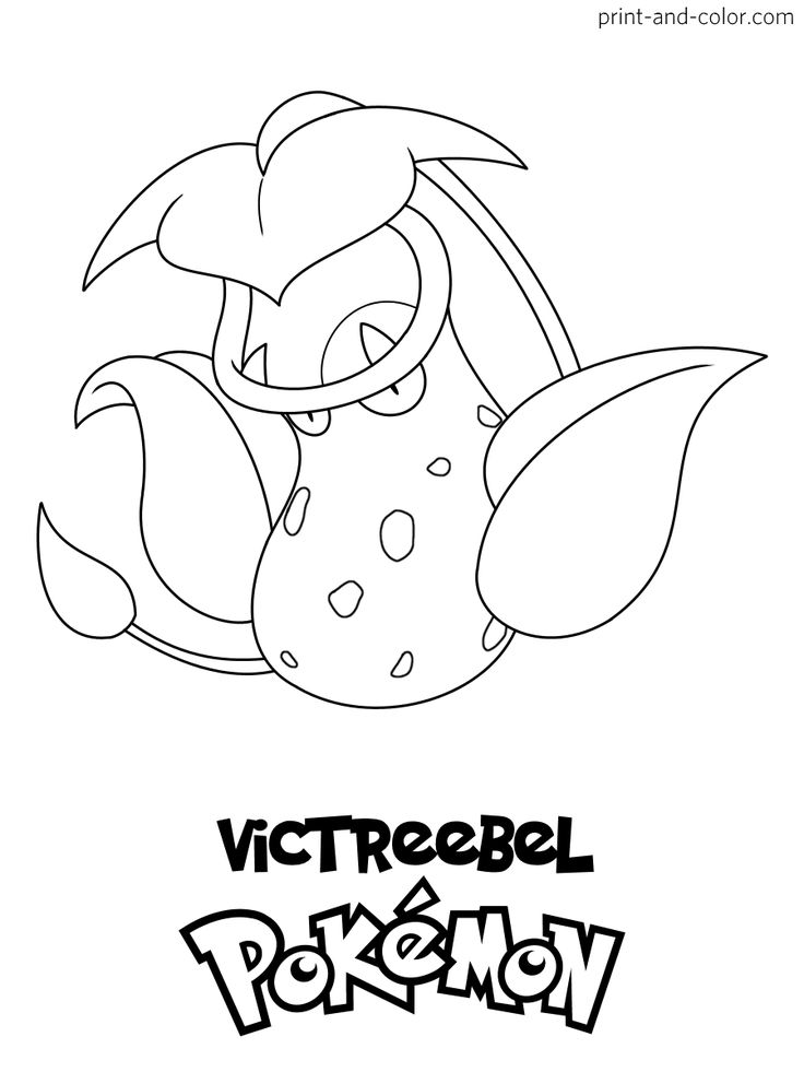 a cartoon character with the word victrebell pokemon on it