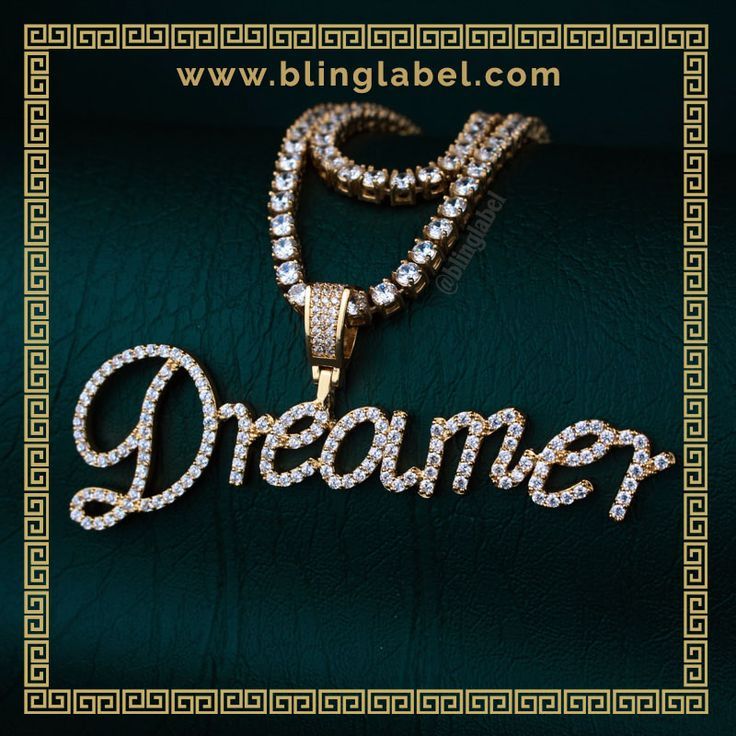 How cute is this "Dreamer" necklace? Name jewelry makes great birthday, graduation, anniversary or wedding gifts for your best friends, family, or loved ones! Bling Label specialises in custom necklace names, naming jewelry, mens fashion jewelry, womens jewelry, custom jewelry, and gold chains in the hip hop rap scene. #blingbling Custom Name Gold Spiritual Jewelry, Custom Name Spiritual Gold Jewelry, Customized Gold Infinity Jewelry, Spiritual Gold Custom Name Necklace, Meaningful Gold Jewelry For Birthday Gift, Inspirational Personalized Gold Jewelry, Customized Meaningful Gold Jewelry, Trendy Gold Jewelry For Birthday Gift, Trendy Gold Jewelry For Birthday