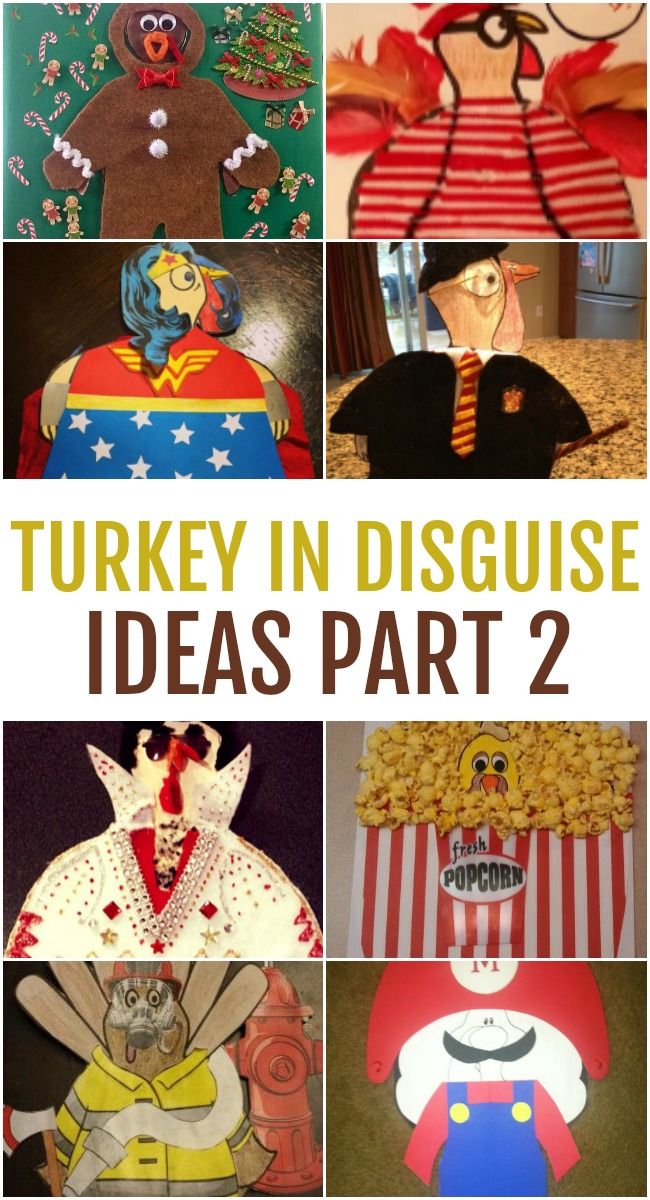 turkey in disguise idea's part 2 collage with pictures and text overlay