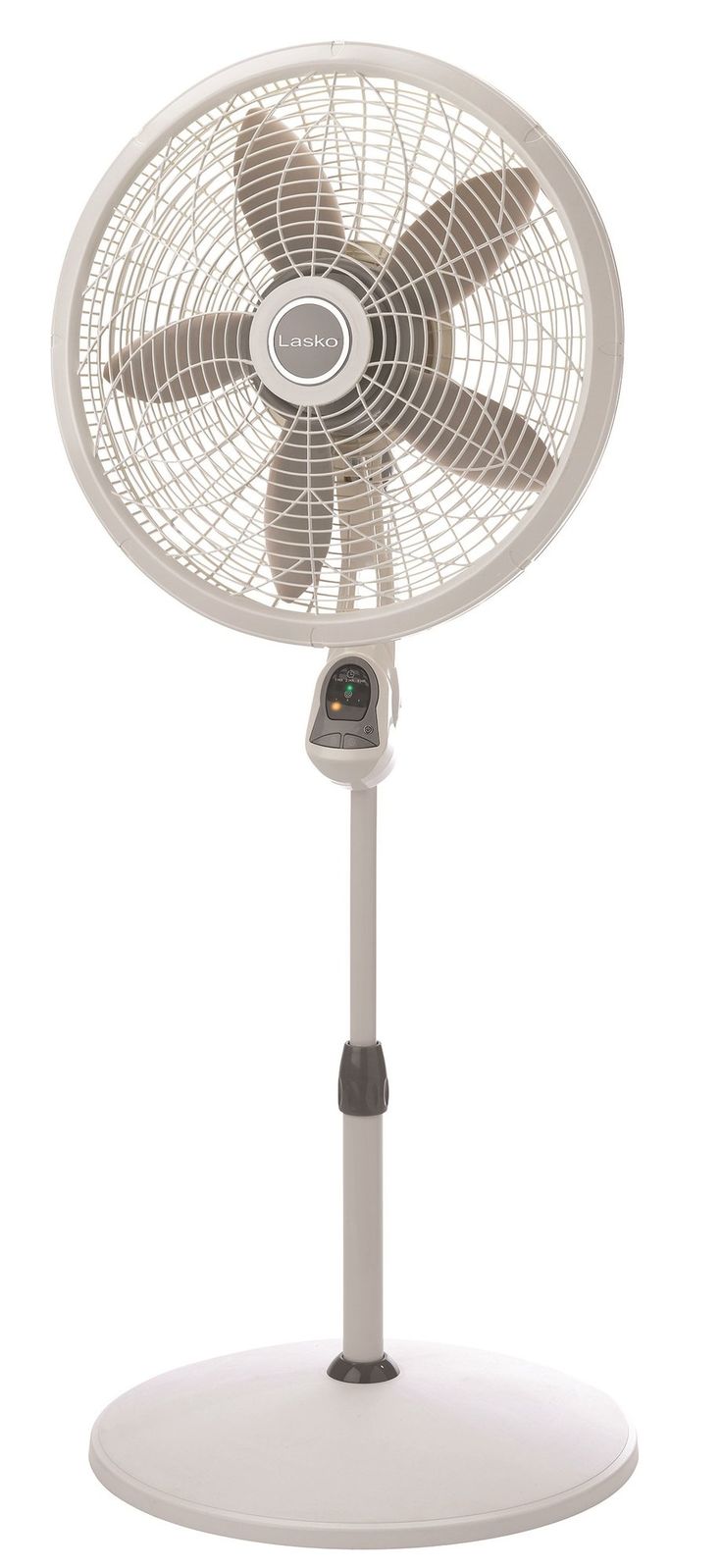 a white table fan sitting on top of a metal stand next to a black and white object