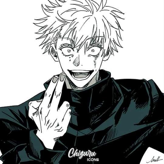 an anime character making the peace sign with his hand