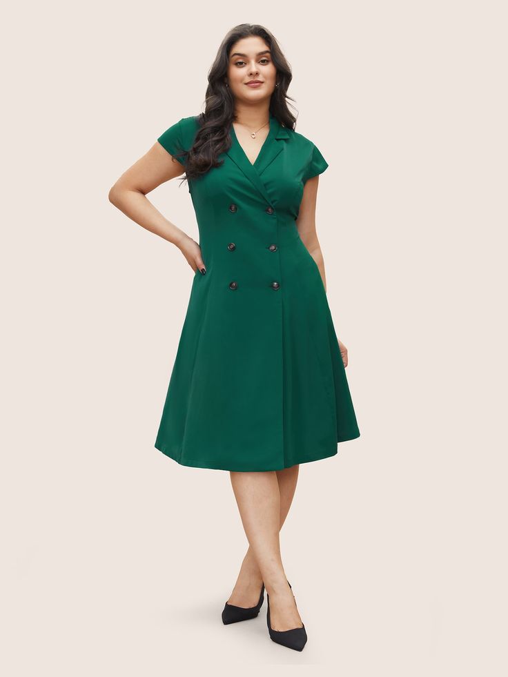 Plus Size Spring Dresses, Looks For Spring, Suit Collar, Flutter Dress, Cap Sleeve Dress, Trendy Dress, Clothing Plus Size, Modern Women, Capped Sleeve Dress