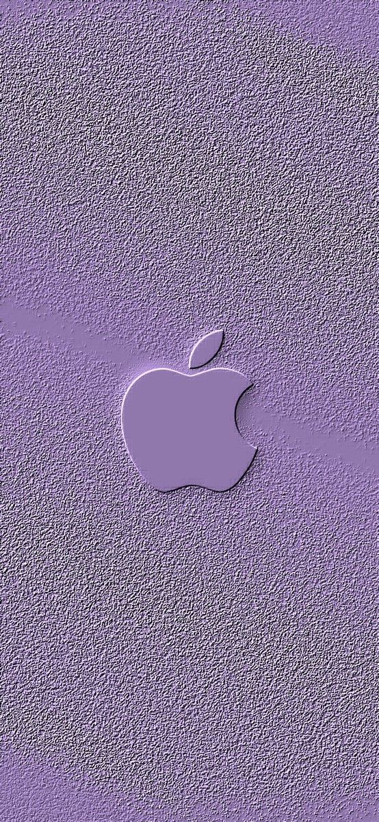 an apple logo on a purple background