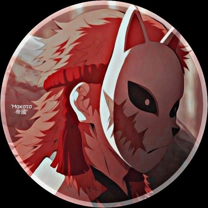 an image of a cartoon character with red hair and horns on it's head