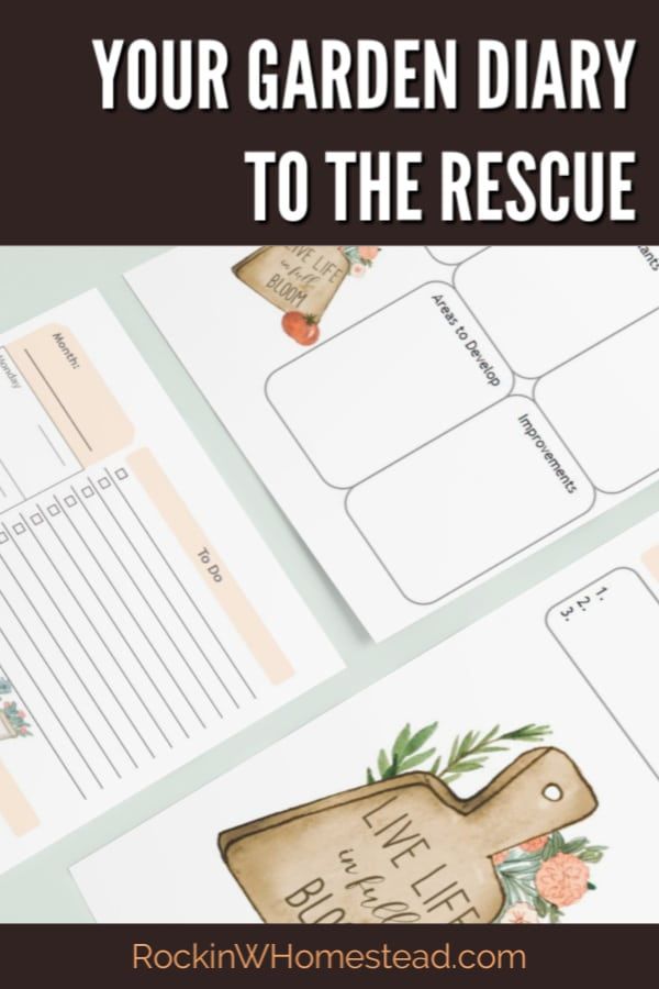 the garden diary to the rescue printable