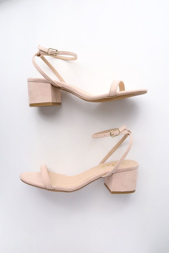 Chic Nude Heels - 90s Shoes - Vegan Heels - Suede Heels Pink Sparkly Heels, Sepatu Pump, Basic Shoes, Ankle Strap Sandals Heels, Sparkly Heels, Suede High Heels, Bridesmaid Shoes, Sandal Heels, White Pumps