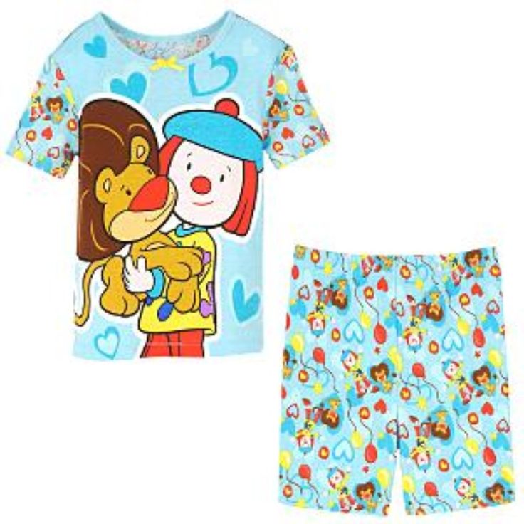 Disney Jojo's Circus Toddler Girl's Pajamas. This Cute 2-Pc Set Includes A Short-Sleeved Top Featuring Jojo And Goliath And Matching Shorts. Nwt Cute Sets With Character Print For Playwear, Multicolor Character Print Sets For Pajama Party, Fun Cartoon Print Sets For Sleepovers, Fun Multicolor Pajama Party Sets, Fun Multicolor Sets With Character Print, Cute Character Print Loungewear Sets, Cute Sleepover Sets With Character Print, Playful Sets With Cartoon Print For Sleepovers, Multicolor Cartoon Print Sets For Sleepover