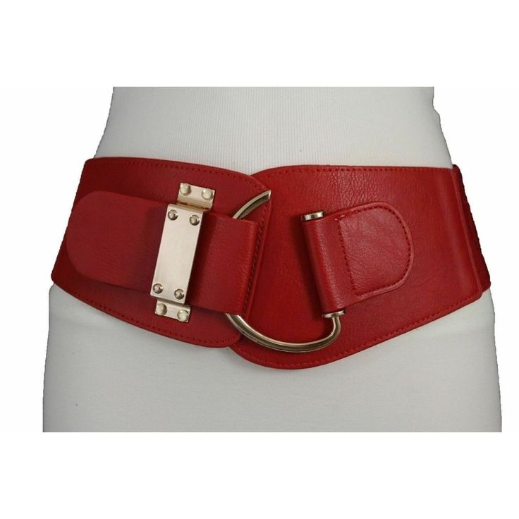 Brand New Trendy Women Metal Hook Waistband Spring Summer Collection Ladies Fashion Sexy Belt - Day Or Night Classic Look Or Party Time Brand New Sexy Fun And Edgy Fashion Special And Unique Stylish Belt Ladies Fashion Fancy Casual Dressy Style Belt Special Style Day Night Evening Party Or Work Fashion Belt Women Fashion Elastic Fabric Belt Women Fancy Fashion Style Hip / Waist Stretch Cinch Belt Women Fashion Metal Hook Buckle Fancy Dressy Belt Condition: Brand New Color: Red Faux Leather And E Big Buckle Belt, Fashion Feminine, Belt Gold, Wide Leather Belt, 90's Fashion, Red Belt, Dressy Fashion, Elastic Belt, Braided Belt