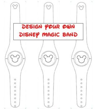 three wrist watches with mickey mouse faces on them and the words design your own disney magic band