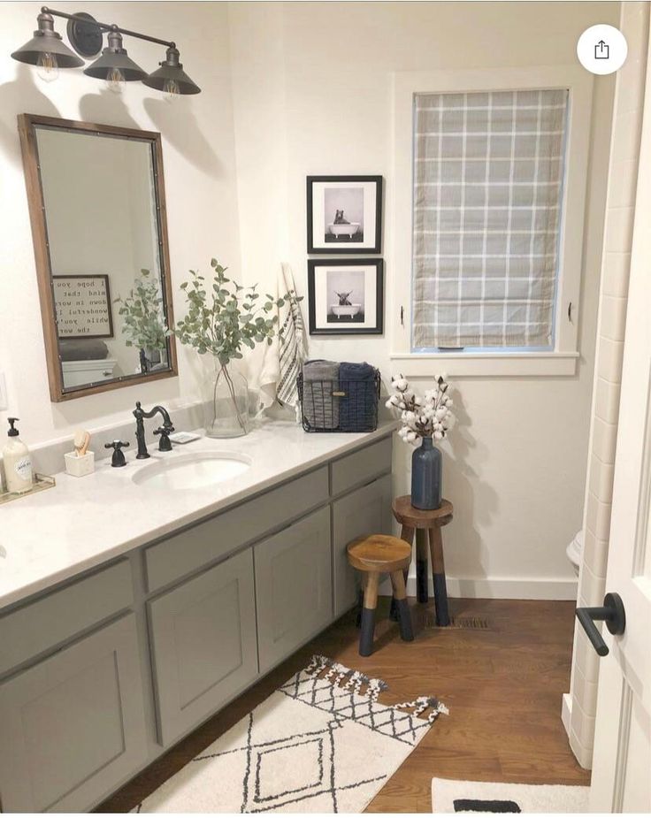 the bathroom is clean and ready to be used as a guest room or family room