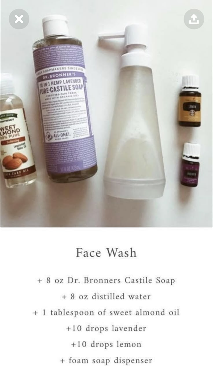 Diy Face Wash, Natural Face Wash, Diy Essentials, Diy Kosmetik, Homemade Products, Young Living Oils, Homemade Beauty, Clean Living, Natural Diy