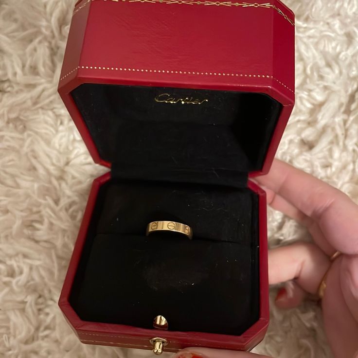 Love Ring With Box !! Worn Only A Few Times Cartier Diamond Ring Gift, Cartier Love Ring Gold Aesthetic, Cartier Luxury Diamond Ring Gift, Cartier Yellow Gold Rings Perfect For Gifts, Cartier Gold Rings Hallmarked, Cartier Love Ring, Snapchat Picture, Cartier Love, Cartier Jewelry