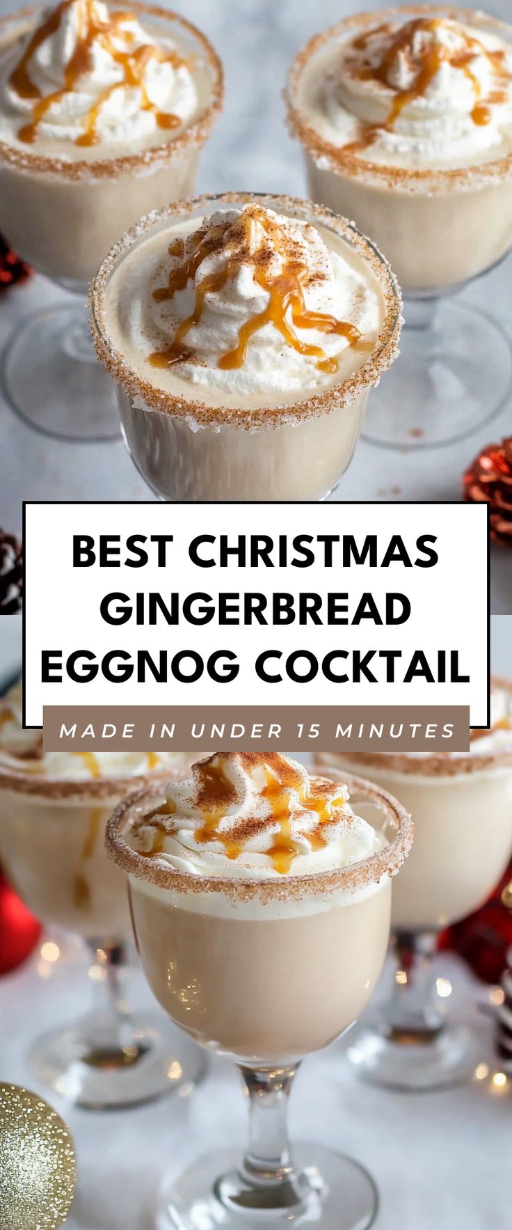 Image for Best Christmas Gingerbread Eggnog Cocktail Eggnog Cocktail Recipe, Holiday Drinks Alcohol Christmas, Gingerbread Eggnog, Easy Holiday Drinks, Holiday Drinks Christmas, Eggnog Cocktail, Eggnog Drinks, Holiday Drinks Alcohol, Christmas Drinks Alcohol Recipes