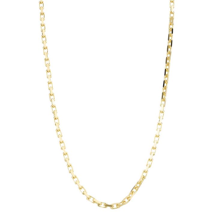 Add a touch of classic elegance to your jewelry box with this 14k gold French cable chain necklace. Click on this JEWELRY & WATCHES GUIDE to learn about fit, styles, materials and more! Add a touch of classic elegance to your jewelry box with this 14k gold French cable chain necklace. Click on this JEWELRY & WATCHES GUIDE to learn about fit, styles, materials and more! FEATURES Chain length: 20 in. Chain type: link Clasp: lobster-claw Metal: 14k gold Finish: polished Packaging: boxed Please note Fine Jewelry Box Chain Necklace With Oval Link, Yellow Gold Necklaces With Oval Link Box Chain, Yellow Gold Necklace With Oval Link Box Chain, Timeless Cable Chain Necklace As Gift, Formal 14k Gold Cable Chain Necklace, Classic Chain Necklace With Rectangular Rolo Links, Formal Jewelry With Cable Chain And Rectangular Links, Timeless Link Chain Necklace For Anniversary, Formal Box Chain Necklace In Fine Jewelry Style