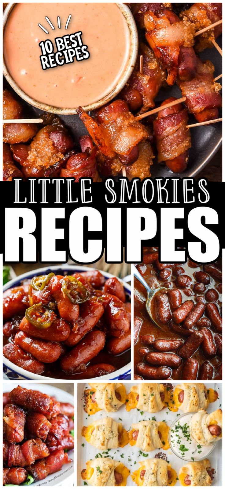 little smokies recipe collage with text overlay