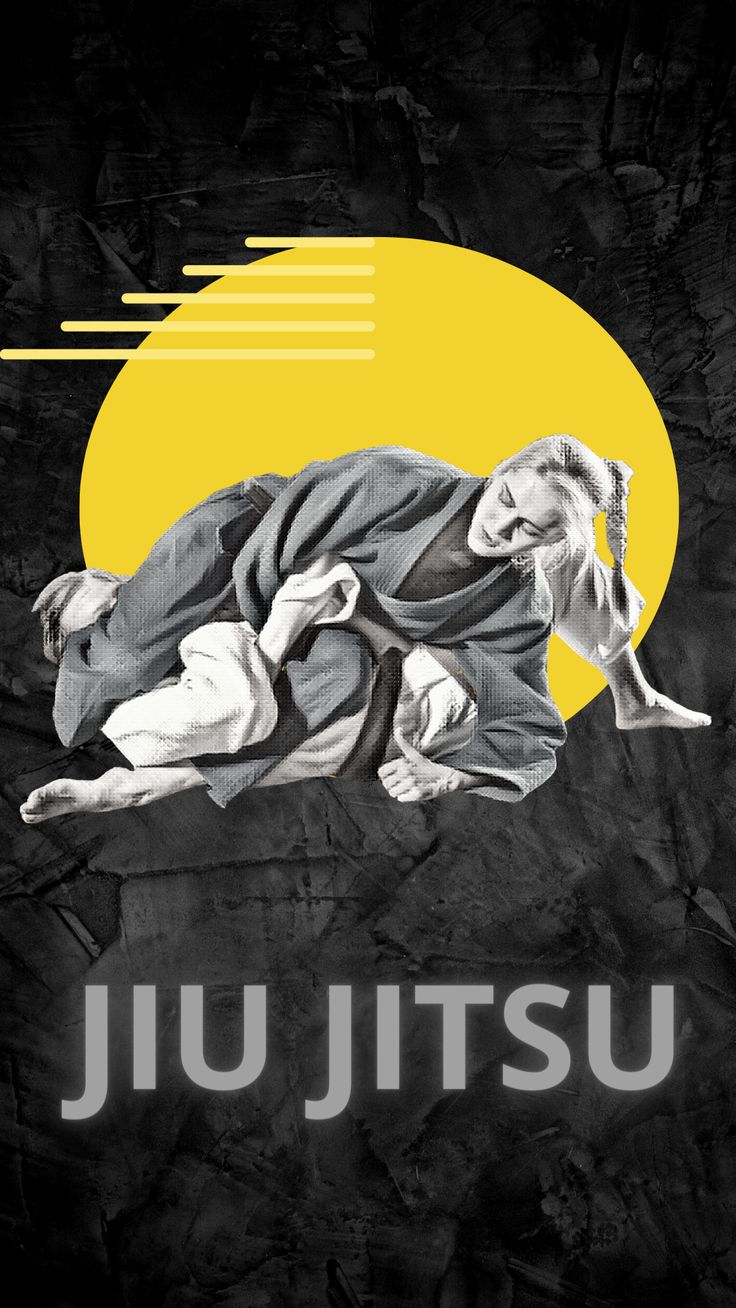 the poster for ji jitsuu is shown in black and yellow